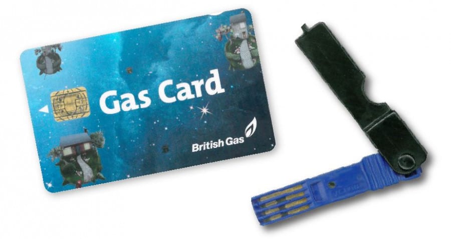 A prepayment card and prepayment key for use with a gas or electricity prepayment meter