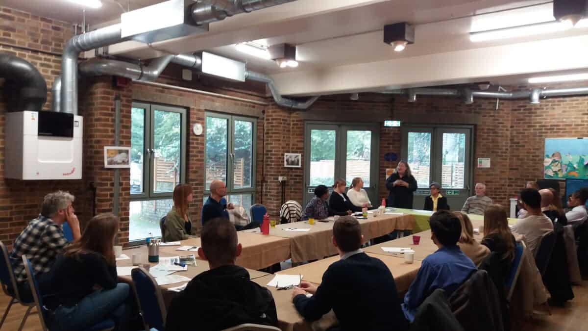 A workshop at a community centre
