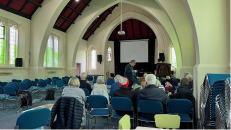 An energy advice talk at a local church group.