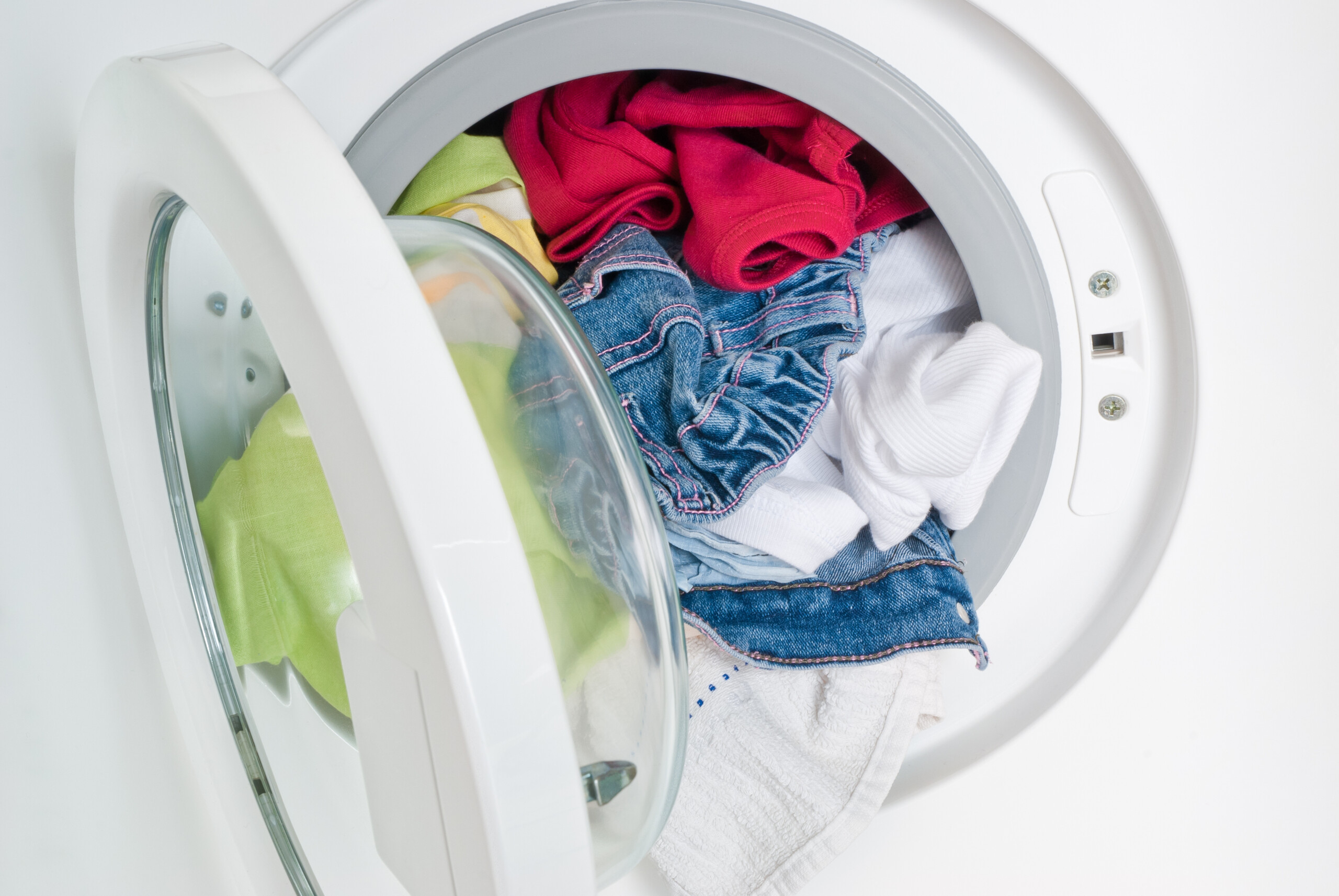 Clothes in a washing machine