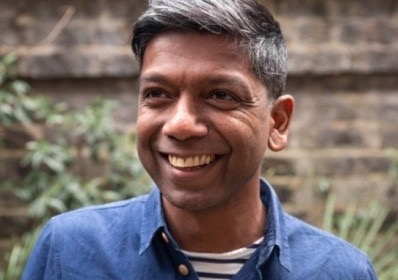 Close-up portrait of smiling man